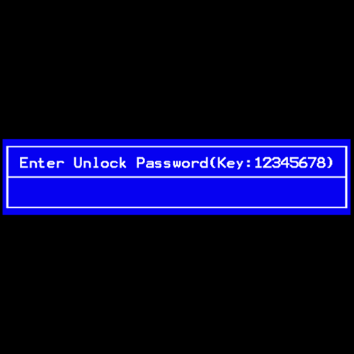 Acer 8-decimal KEY code. Enter Unlock Password(Key: xxxxxxxx)