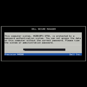 Dell 1F5A System Password screen