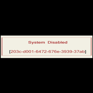 Fujitsu System Disabled [203c-d001-xxxx-xxxx-xxxx-xxxx]