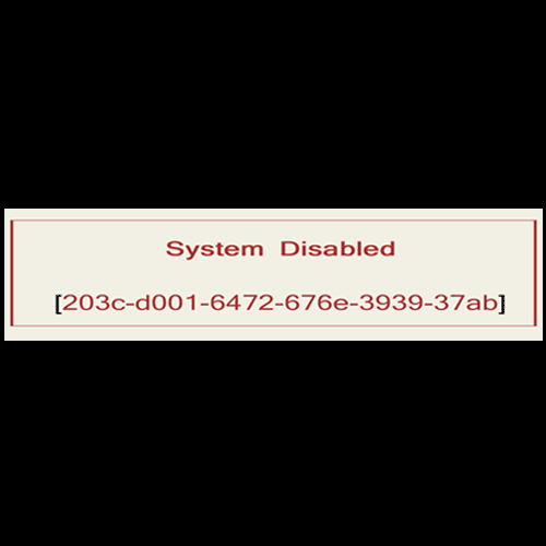 Fujitsu System Disabled [203c-d001