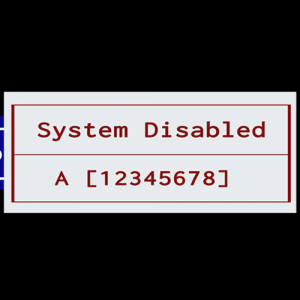 HP System Disabled 8-hex A-code