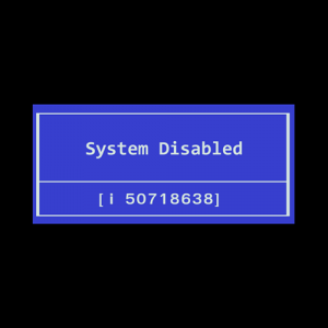 HP System Disabled i-code. [i xxxxxxxx]