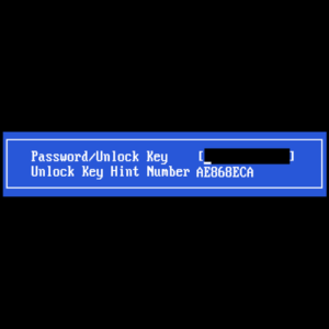 Password/Unlock Key, Unlock Key Hint Number